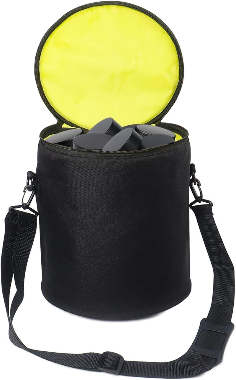 Klmnop Hockey Puck Bag, Waterproof Hockey Puck Carrier Holding up to 50 Pucks with Adjustable Shoulder Strap, Equipment Carrying Bag for Hockey Pucks & Accessories - Image 4